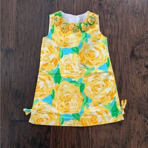 Lilly Pulitzer Yellow First Impression Girls Shift Dress